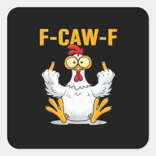 Quote Rooster Meme Classic スクエアシール (正面)