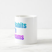 QuoteColorfulやる気を起こさせる文字の小さな習慣 コーヒーマグカップ (中央)