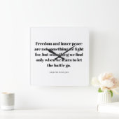 Quotes about inner peace スクエア壁時計 (ホーム)