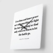Quotes about inner peace スクエア壁時計 (傾斜)
