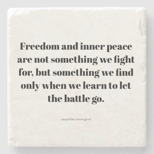 Quotes about inner peace ストーンコースター (正面)