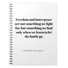Quotes about inner peace ノートブック