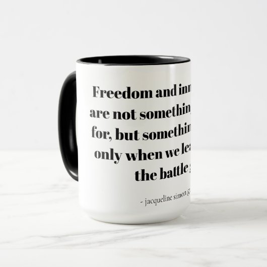 Quotes about inner peace マグカップ (正面左)