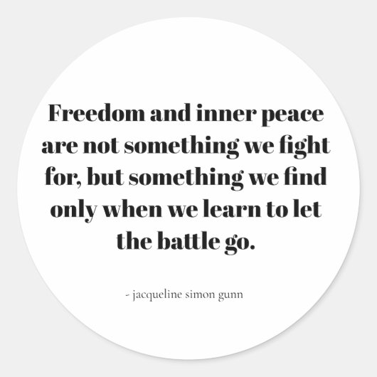 Quotes about inner peace ラウンドシール (正面)