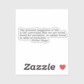 Quotes about life by Victor Hugo シール (シート)