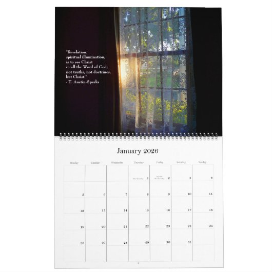 Quotes for Life calendar Option A カレンダー (1月 2026)