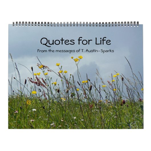 Quotes for Life calendar Option A カレンダー (カバー)