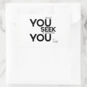 QUOTES: Rumi: What you seek 長方形シール (バッグ)