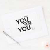QUOTES: Rumi: What you seek 長方形シール (封筒)
