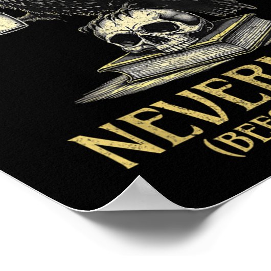 Quoth The Raven Nevermore Before Coffee Funny Quot ポスター (角)