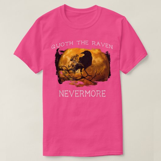 Quoth the Raven Nevermore Halloween T Shirt Spooky Tシャツ (デザイン正面)