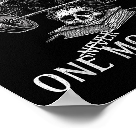 Quoth The Raven One More Rep Funny Gothic Workout  ポスター (角)