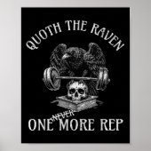 Quoth The Raven One More Rep Funny Gothic Workout  ポスター (正面)