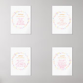Quranic Wall Art Set - Floral Arabic Calligraphy (正面)