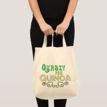 Qurazy for Quinoa © - Quinoaスローガンおもしろいトートバッグ