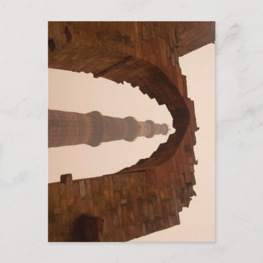 Qutub Minarインデリー ポストカード (正面)