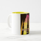 Qutub Minar New Delhi India旅行ポスター ツートーンマグカップ (正面左)