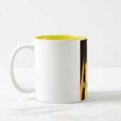 Qutub Minar New Delhi India旅行ポスター ツートーンマグカップ (左)