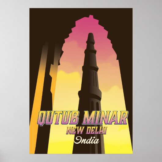 Qutub Minar New Delhi India旅行ポスター ポスター (正面)