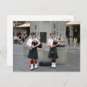 QVBポストカードのバグパイプバスカー ポストカード (正面/裏面)