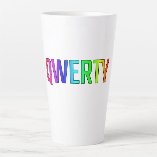 QWERTY カフェラテマグ (正面)