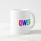 QWERTY ジャンボコーヒーマグカップ (正面右)