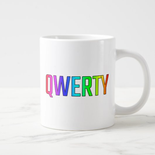 QWERTY ジャンボコーヒーマグカップ (右)
