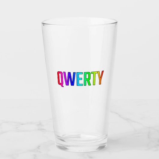 QWERTY タンブラーグラス (正面)