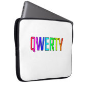 QWERTY ラップトップスリーブ (正面右)