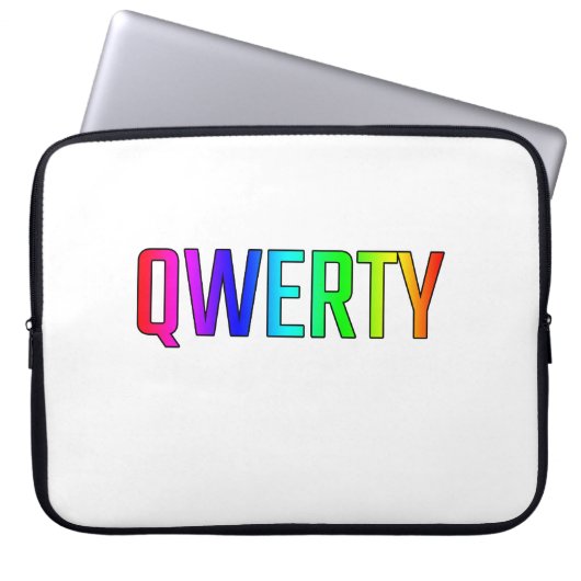 QWERTY ラップトップスリーブ (正面)