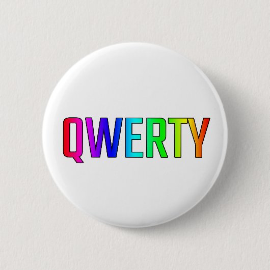 QWERTY 缶バッジ (正面)