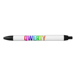 QWERTY 黒ボールペン