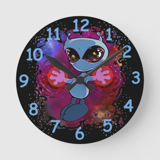 Qwibyラウンドクロック ラウンド壁時計 (正面)