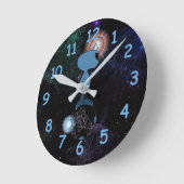 Qwiby's Sphere Rider ラウンド壁時計 (傾斜)