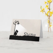 Qwirkyの光沢がある挨拶状 カード (黄色い花)