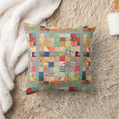 QWLパッチワークキカラフルルトパターン背景HO クッション (ブランケット)