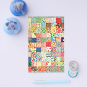 QWLパッチワークキルトパタカラフルーンの背景HO チラシ (シングル)