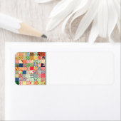 QWLパッチワークキルトパタカラフルーンの背景HO ラベル (インサイチュ)