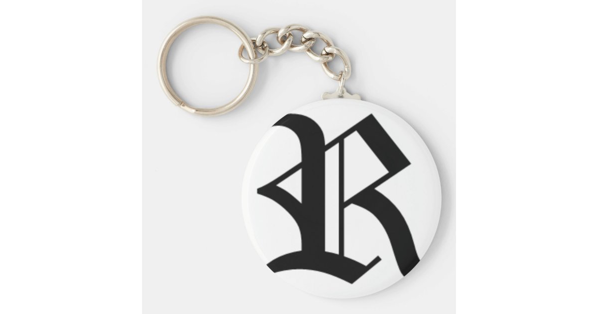 R文字の古い英語 キーホルダー Zazzle Co Jp