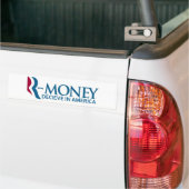 Rお金(アンチRomney)のバンパーステッカー バンパーステッカー (トラック上)