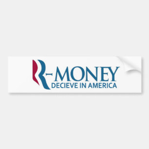 Rお金(アンチRomney)のバンパーステッカー バンパーステッカー