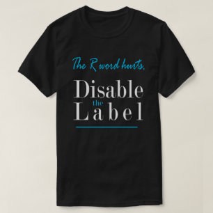 Rの単語の傷は、ラベルを不具にします Tシャツ