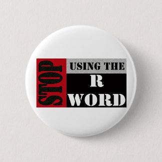 Rの単語ボタンを使用して停止 缶バッジ