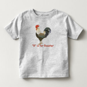 Rはオンドリのため綴るために学びますです トドラーTシャツ