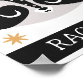 「Rはラクーン」保育園、寝室、子供部屋の壁アート ポスター (角)