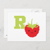 Rはラズベリー ポストカード (正面/裏面)
