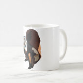 Rはリス赤と白ル用飛んでいる コーヒーマグカップ (正面右)