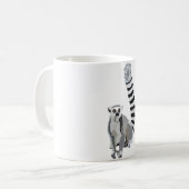 Rはリングや輪尾LemurRing-tail Lemur Illust用 コーヒーマグカップ (正面左)