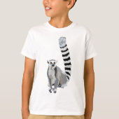Rはリングや輪尾LemurRing-tail Lemur Illust用 Tシャツ (正面)