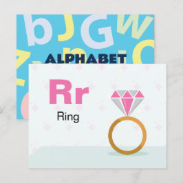 Rはリングや輪用 – Alphabet Flash Card ポストカード